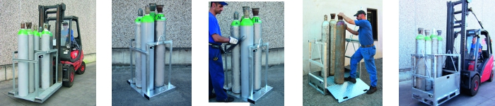 Gas Cylinder Pallet Cages Picture of gas cylinder transport cages