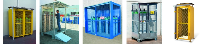 Picture of gas cylinder cages