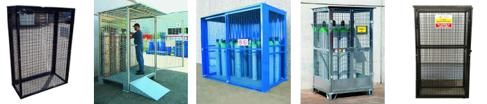 Picture of gas cylinder cages