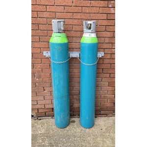 Gas Cylinder Wall Brackets - Holding 2 Cylinders 