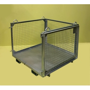Galvanised Crane Goods Cage - Door Open