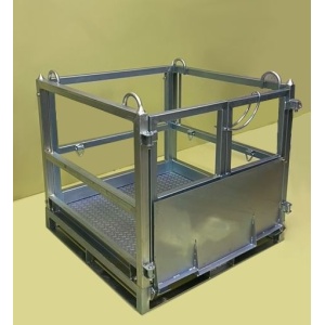 Galvanised Gas Cylinder Transport Cage - Empty, Angle