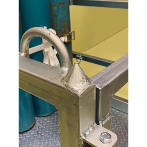 Galvanised Gas Cylinder Transport Cage - Stacking Cones/Lifting Eye