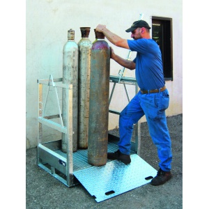 Integrated Ramp for cylinder handling pallet