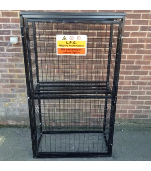 Gas Cylinder Cage with shelf Empty