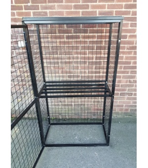 Gas Cylinder Cage with shelf  Open