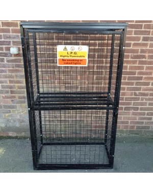 Gas Cylinder Cage with shelf Empty