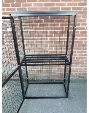 Gas Cylinder Cage with shelf  Open