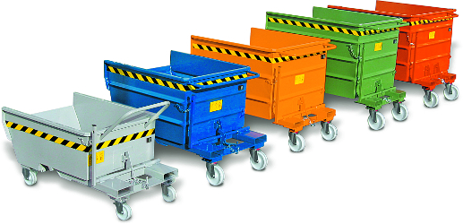 Low Height Tipping Skip Range picture of low height tipping skips